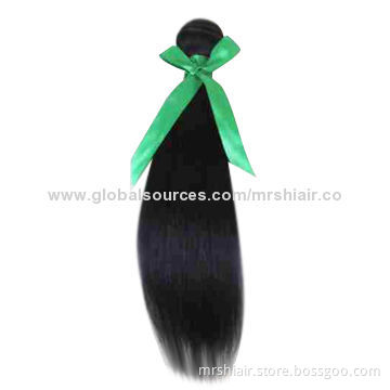 20-inch Natural Black Silky Straight Malaysian Virgin Hair Weaves